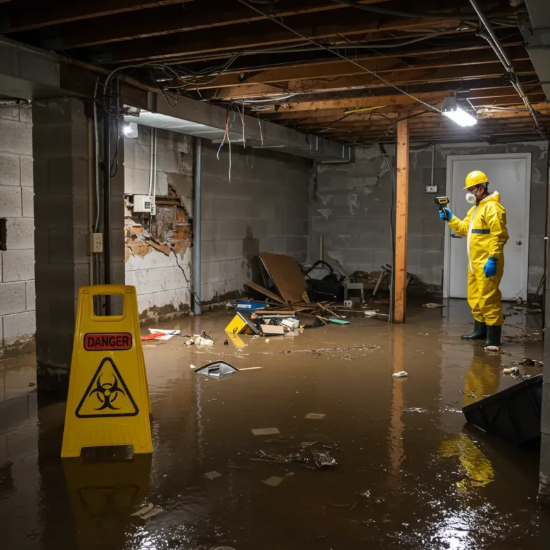 Flooded Basement Electrical Hazard in Madison, VA Property